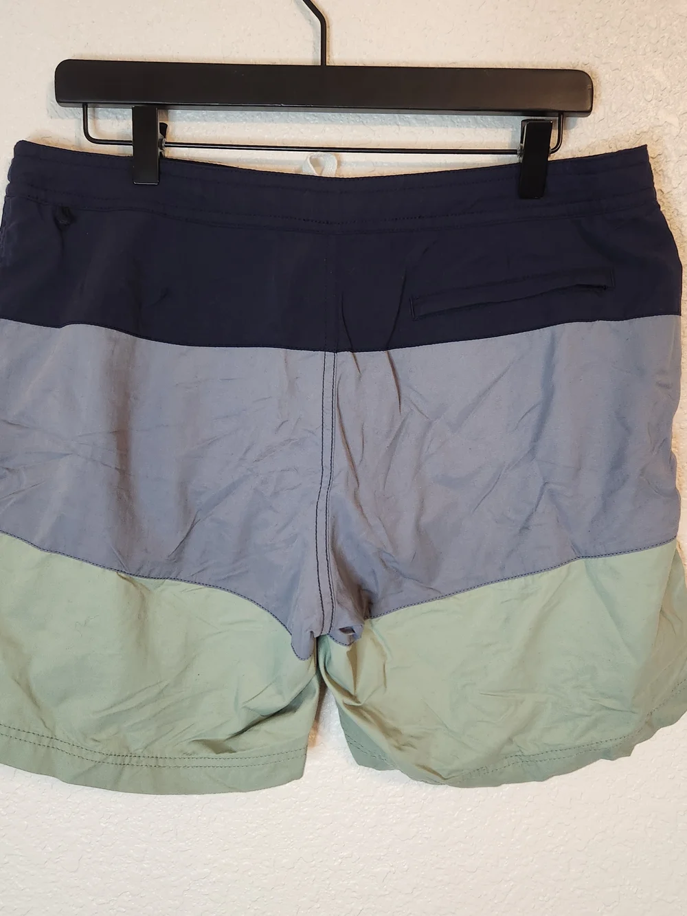 Crew Men’s Swim Shorts Board Trunks Casual Swim Wear Size 33 Blue Gray
